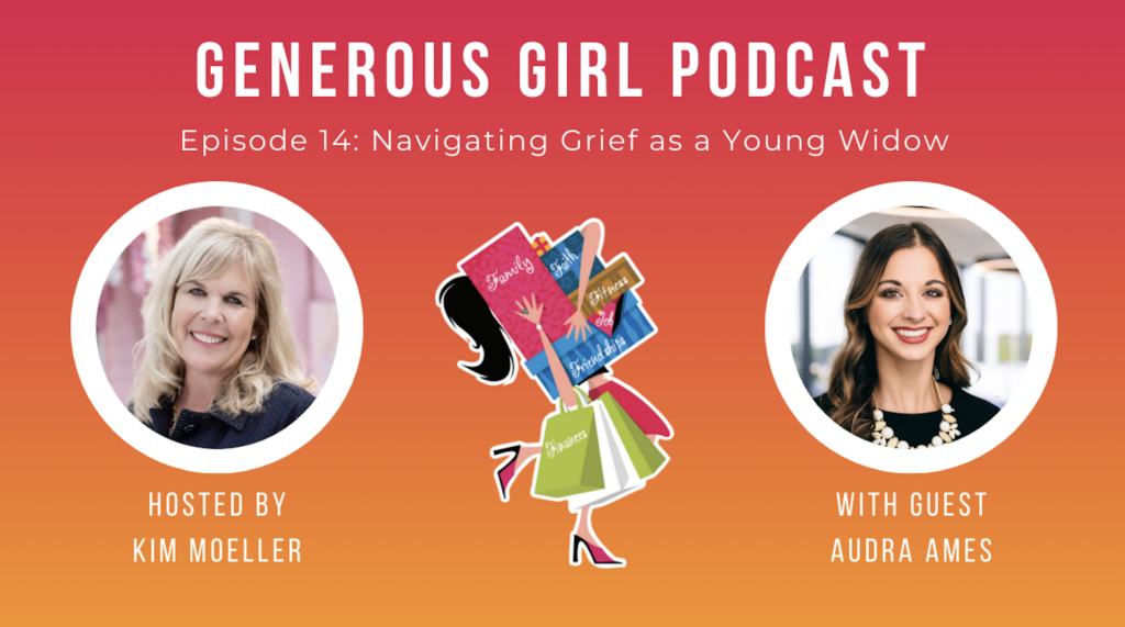 Audra Ames and Kim Moeller recording the Generous Girl Podcast